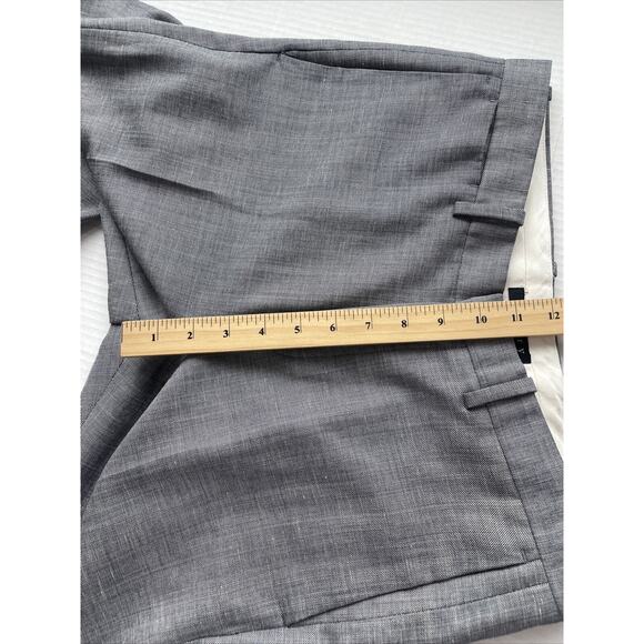 Theory Women Size 30 Dress Pant Grey Straight Wool Linen Work Classic Preppy NEW - Picture 14 of 16